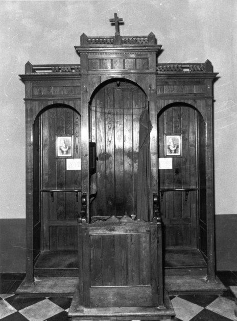 confessionale, serie - bottega versiliese (fine sec. XIX)