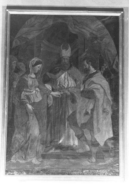 SPOSALIZIO DI MARIA VERGINE (dipinto) - ambito toscano (sec. XIX)