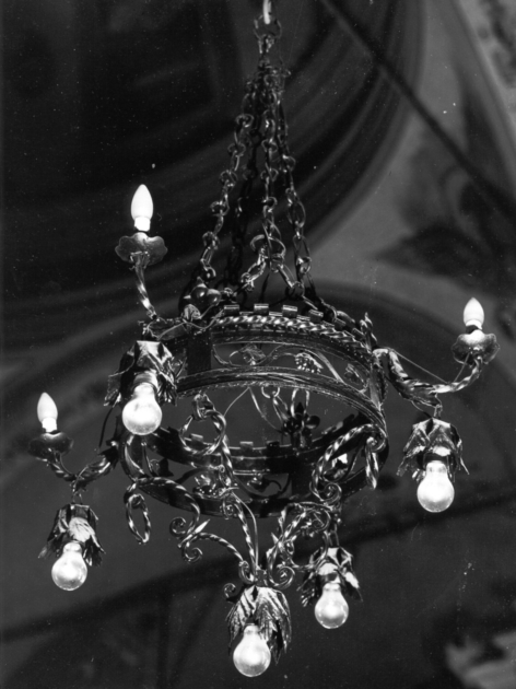 lampadario, serie - bottega toscana (fine/inizio secc. XIX/ XX)