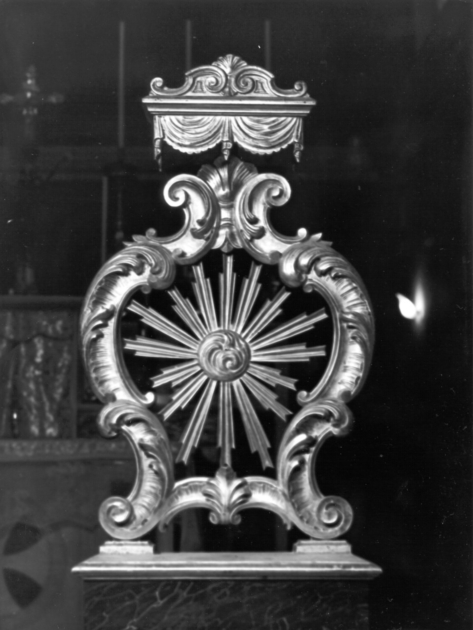 tronetto per esposizione eucaristica - bottega lucchese (sec. XIX)