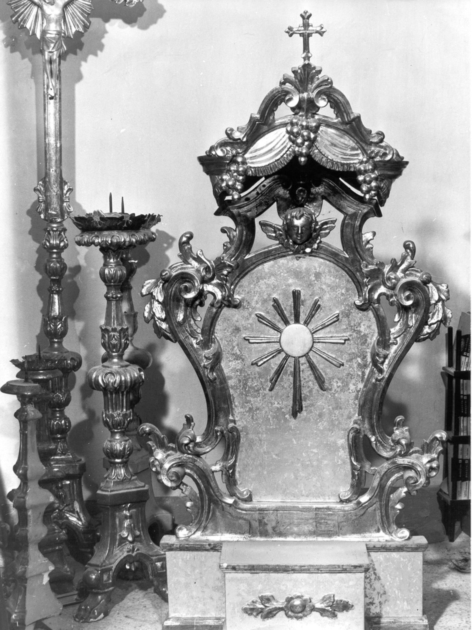 tronetto per esposizione eucaristica - ambito garfagnino (sec. XVIII)