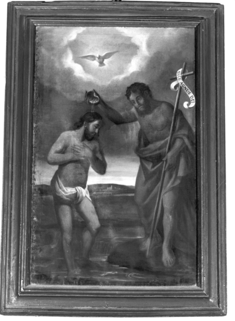 BATTESIMO DI CRISTO (dipinto) - ambito italiano (sec. XIX)