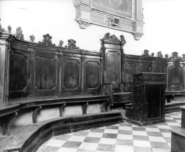 stalli del coro - ambito garfagnino (fine sec. XVIII)