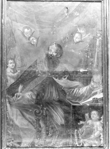 SANT'AGOSTINO (dipinto) - ambito italiano (sec. XVIII)