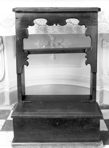 inginocchiatoio - ambito garfagnino (sec. XIX)
