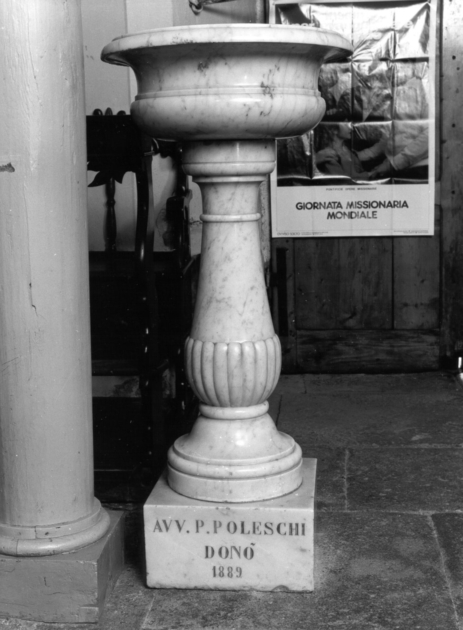 acquasantiera - a fusto - bottega toscana (sec. XIX)