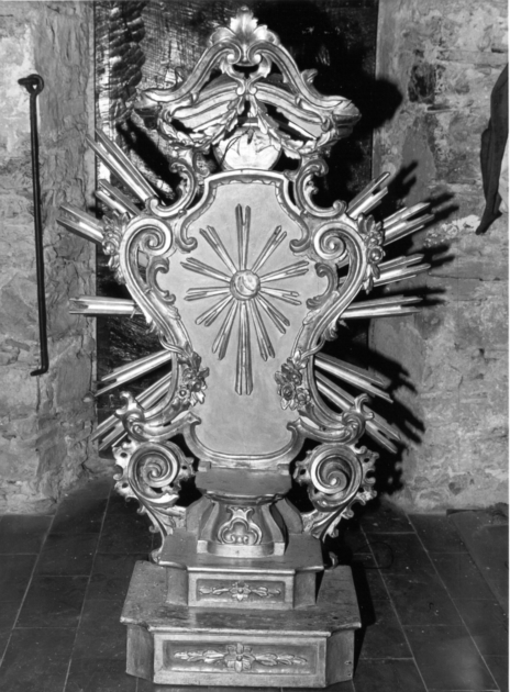 tronetto per esposizione eucaristica - ambito garfagnino (sec. XIX)