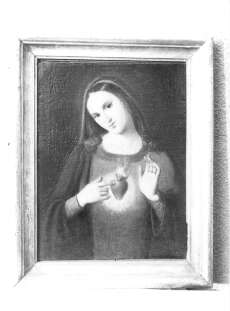 SACRO CUORE DI MARIA (dipinto) - ambito garfagnino (sec. XIX)