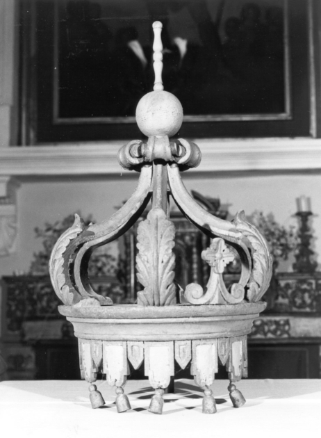 corona di tronetto per esposizione eucaristica - ambito garfagnino (sec. XIX)