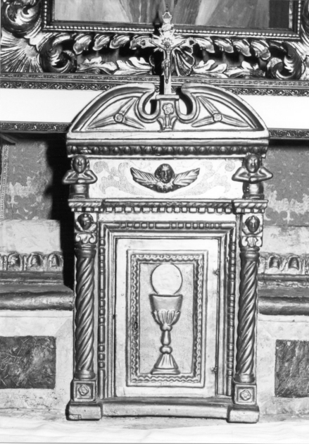 tabernacolo - a frontale architettonico - bottega lucchese (sec. XIX)