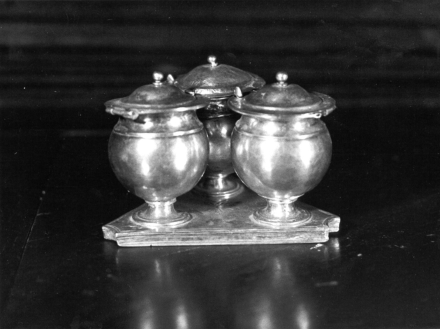 vasetti per oli santi - bottega lucchese (sec. XVII)