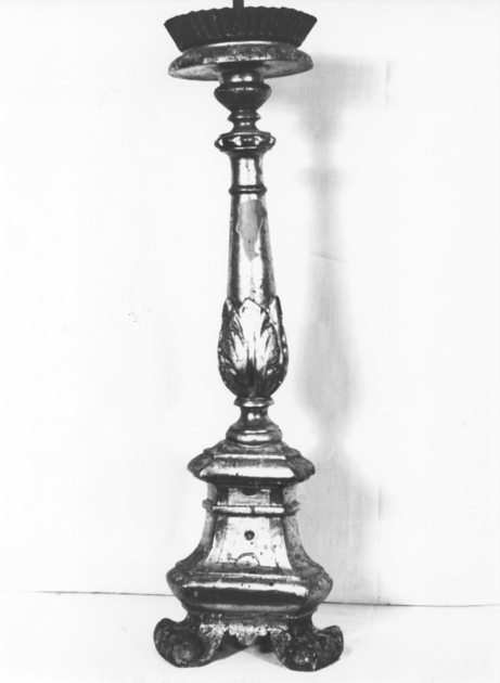 candeliere d'altare, serie - bottega lucchese (sec. XIX)