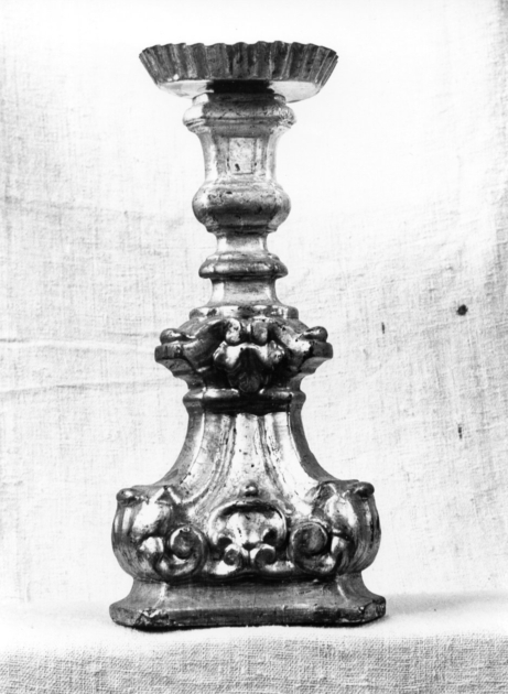 candeliere d'altare, serie - bottega lucchese (sec. XIX)