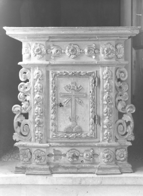 tabernacolo - a frontale architettonico - bottega toscana (sec. XVIII)
