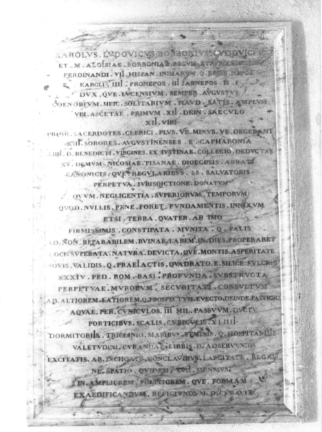 lapide documentaria - bottega lucchese (sec. XIX)