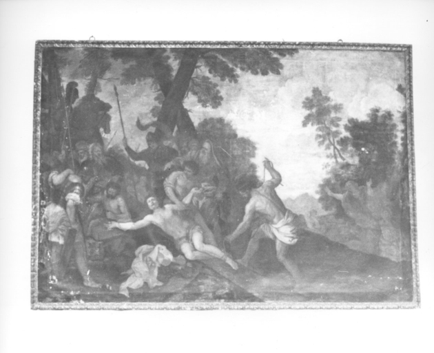 CRISTO INCHIODATO ALLA CROCE (dipinto) - ambito romano (prima metà sec. XVII)