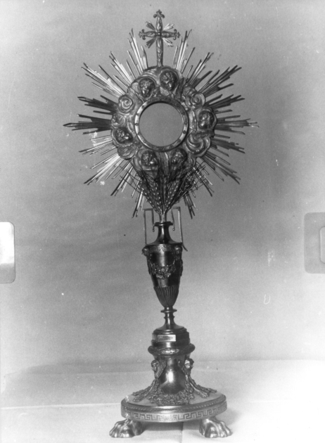 ostensorio - a raggiera - bottega italiana (prima metà sec. XIX)