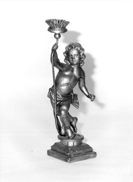 candelabro, serie - bottega lucchese (fine/inizio secc. XIX/ XX)