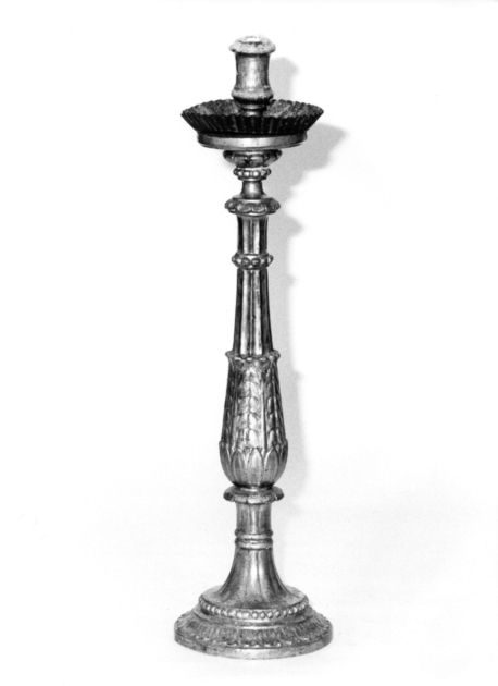 candeliere d'altare, serie - bottega lucchese (seconda metà sec. XIX)