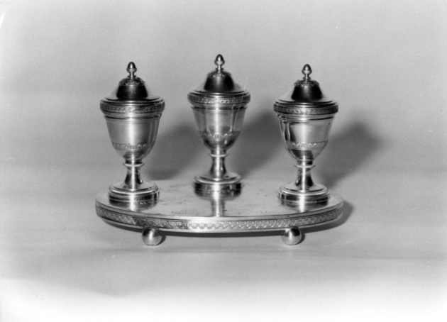 vasetti per oli santi, serie di Borsanti Giuseppe (sec. XIX)