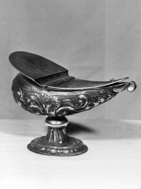 navicella portaincenso - a galeone - bottega italiana (sec. XVIII)