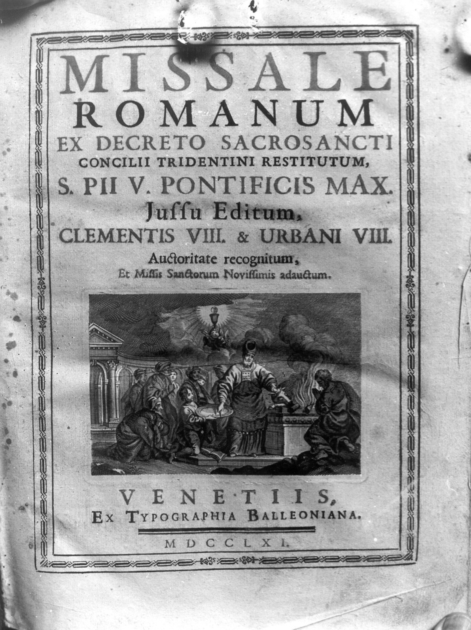 coperta di libro liturgico - bottega veneziana (sec. XVIII)