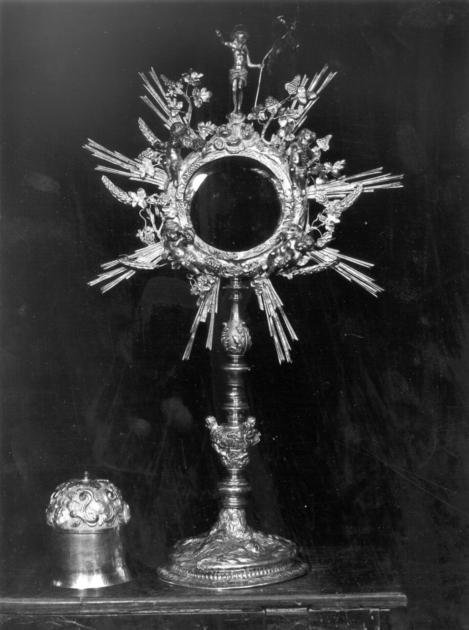 ostensorio - a raggiera - bottega italiana (sec. XVIII)