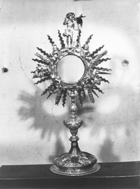 ostensorio - a raggiera - bottega veneziana (sec. XVIII)