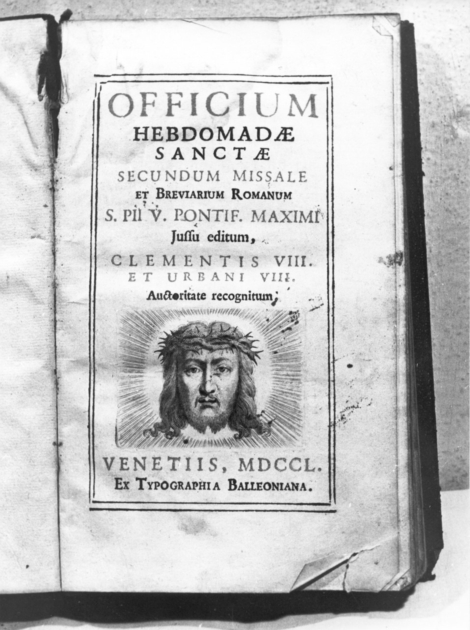 coperta di libro liturgico - bottega veneziana (sec. XVIII)