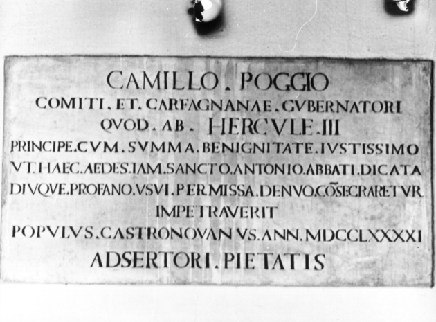 lapide documentaria - bottega lucchese (sec. XVIII)