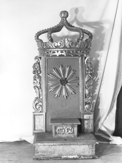 tronetto per esposizione eucaristica - bottega toscana (sec. XIX)