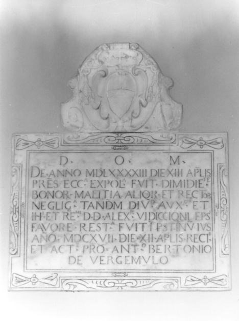 lapide documentaria - bottega toscana (sec. XVII)