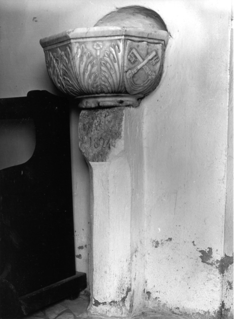 acquasantiera - bottega toscana (sec. XIX)