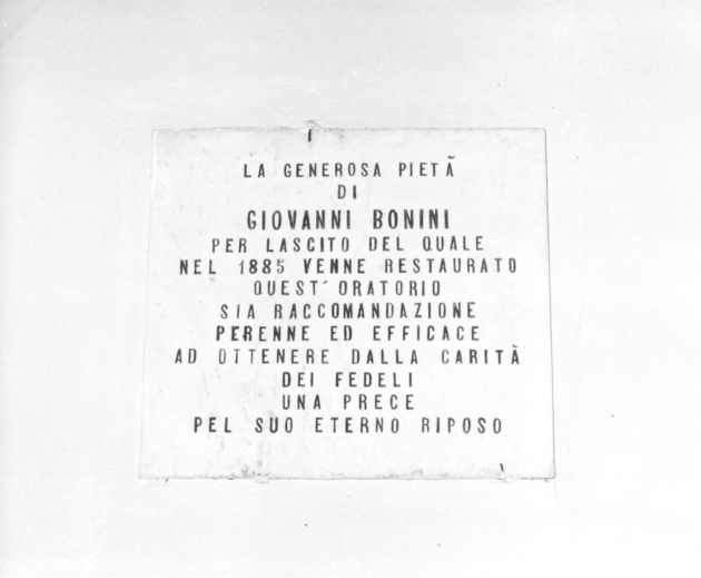 lapide commemorativa - bottega lucchese (sec. XIX)