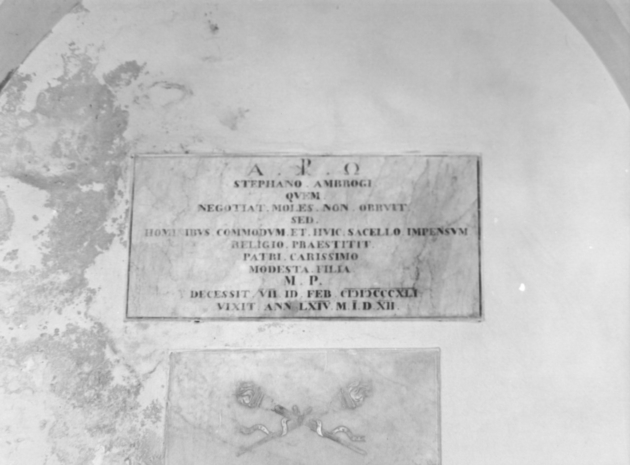 lastra tombale - bottega lucchese (sec. XIX)