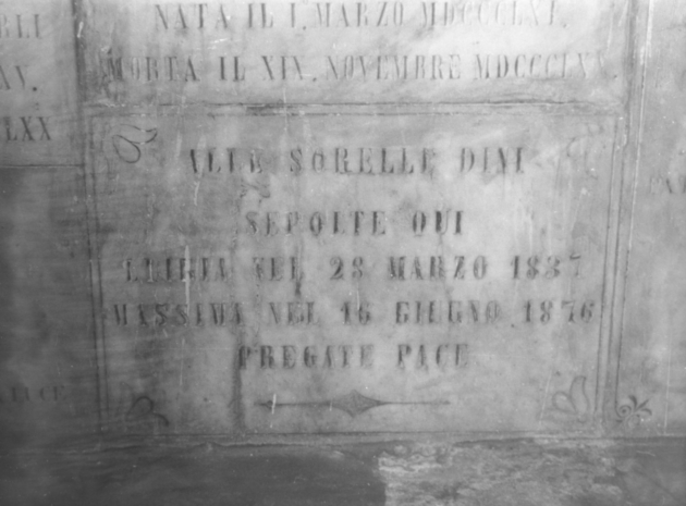 lastra tombale - bottega lucchese (sec. XIX)