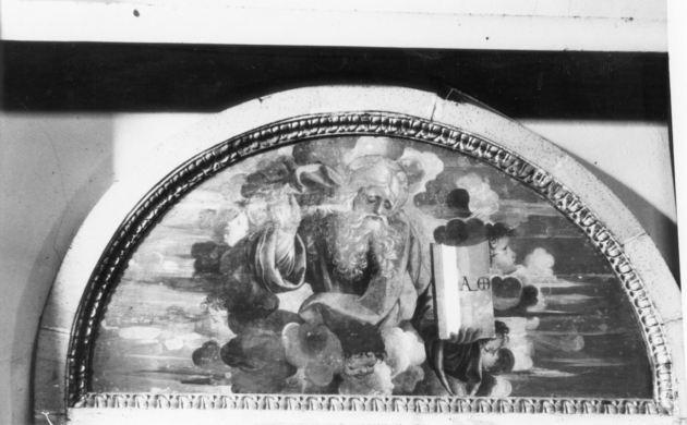 Annunciazione/ dio Padre/ storie della vita di Gesù (dipinto, insieme) di Membrini Michelangelo di Pietro (attribuito) (sec. XVI)
