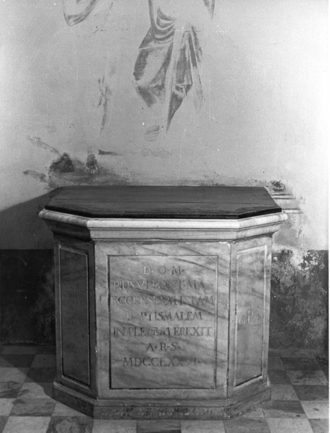 fonte battesimale - bottega lucchese (sec. XVIII)