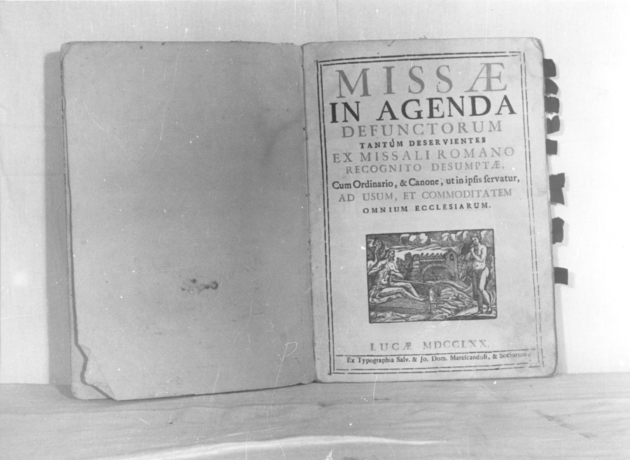 coperta di libro liturgico, serie - produzione lucchese (sec. XVIII)