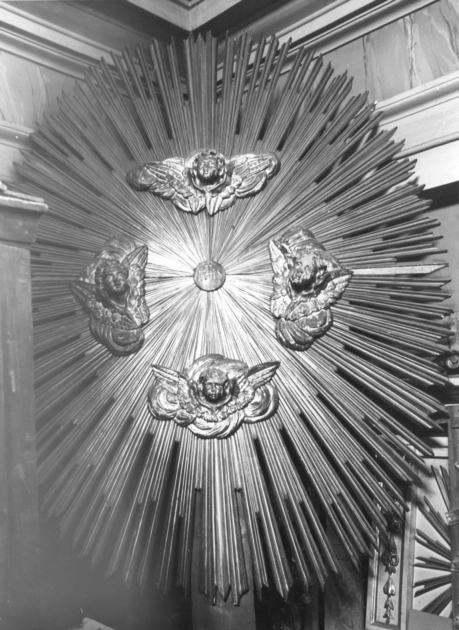 tronetto per esposizione eucaristica, frammento - ambito lucchese (secc. XVIII/ XIX)