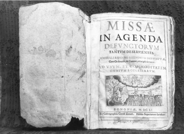 coperta di libro liturgico - produzione bolognese (sec. XVII)