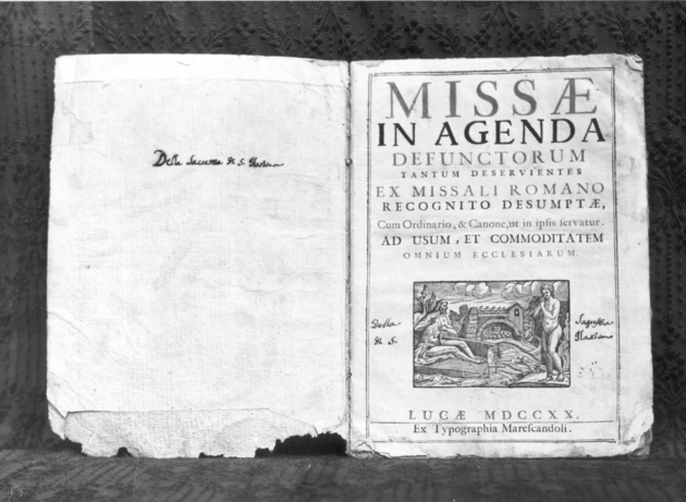 coperta di libro liturgico - produzione lucchese (sec. XVIII)