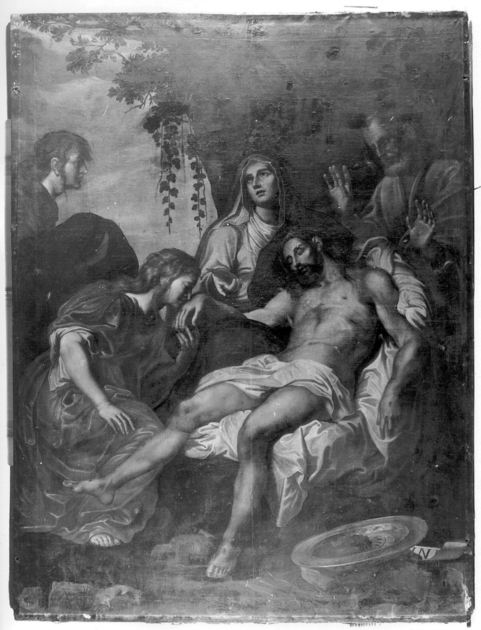 COMPIANTO SUL CRISTO MORTO (dipinto) di Franchi Tiberio (sec. XVII)