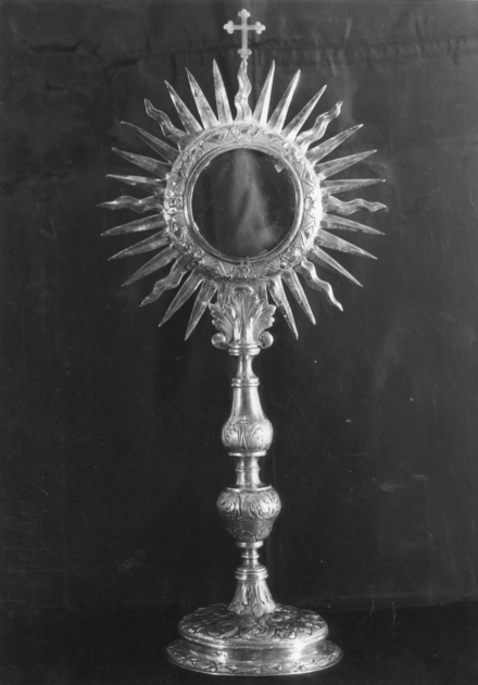 ostensorio - a raggiera - bottega lucchese (ultimo quarto sec. XVII)