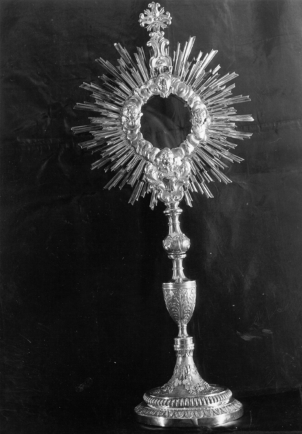 ostensorio - a raggiera - bottega lucchese (prima metà sec. XVIII)