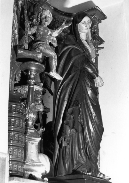 MADONNA ADDOLORATA (statua) di Moroder Vincenzo (sec. XX)