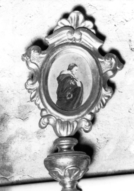 Madonna con Bambino; Santo monaco (emblema di confraternita) - bottega lucchese (sec. XVIII)