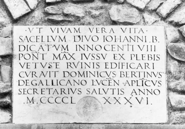 lapide documentaria - bottega lucchese (sec. XV)