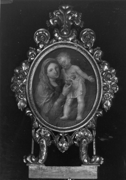 MADONNA CON BAMBINO (dipinto) - ambito toscano (sec. XIX)