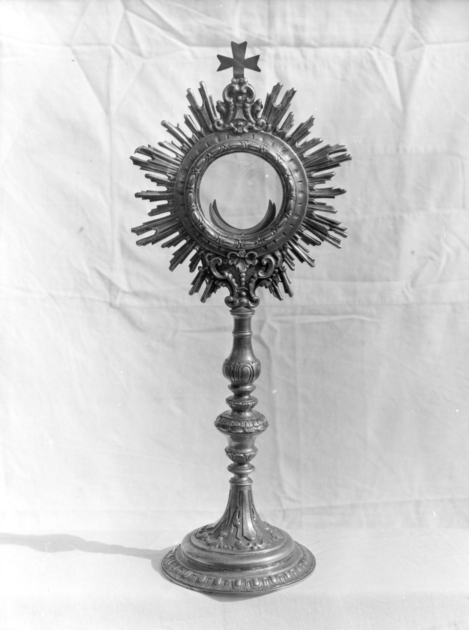 ostensorio - a raggiera - bottega italiana (sec. XVIII)